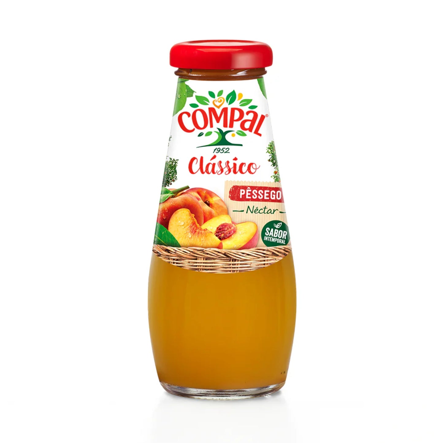 Compal Pfirsichnektar 200 ml – fruchtiger Nektar aus Portugal mit 50 % Pfirsichanteil, samtiger Konsistenz und natürlicher Süße