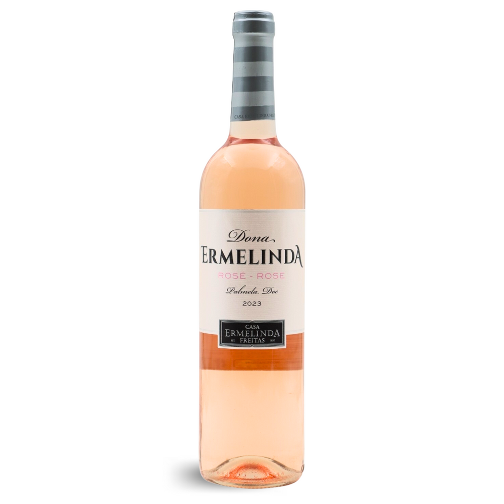 Flasche Dona Ermelinde Rosé, ein Roséwein aus dem Hause Casa Ermelinda Freitas.