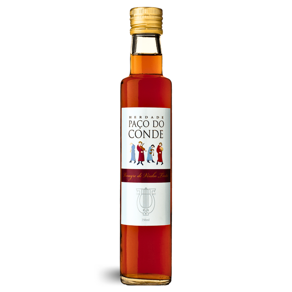 
                  
                    Herdade Paço do Conde Rotweinessig (250 ml)
Ein aromatischer Rotweinessig, der ideal zu Salaten passt und die Küche des Südens perfekt abrundet.
                  
                