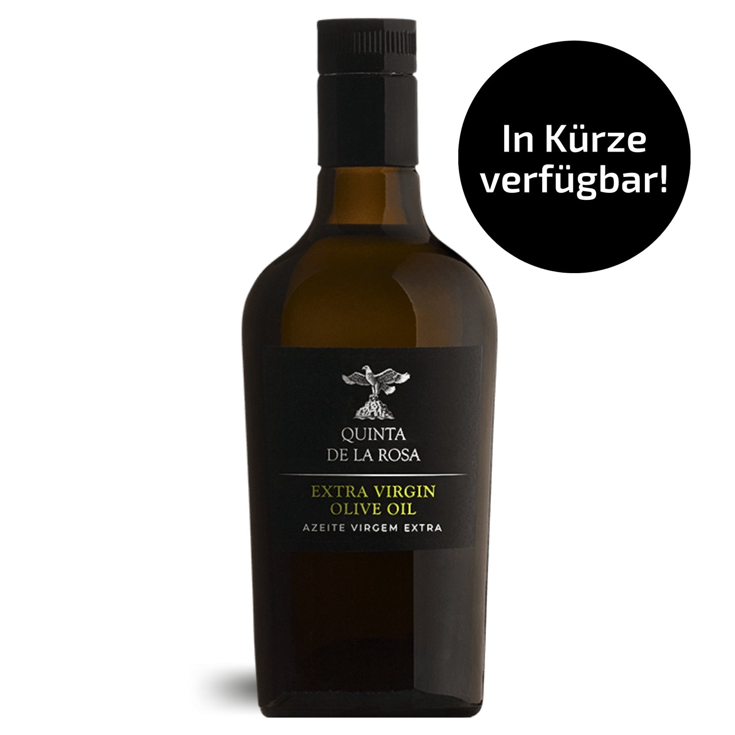 Flasche Olivenöl vom Weingut Quinta de la Rosa in Portugal. Erhältlich im Onlineshop der Vinho Bar.