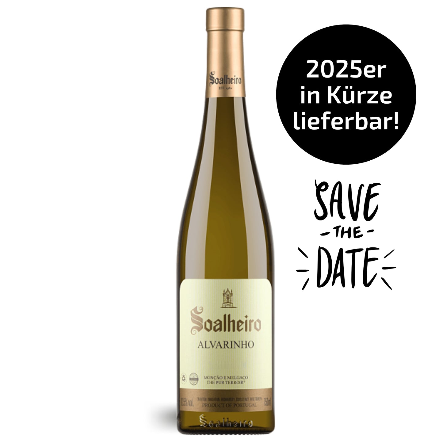 Alvarinho Classic, ein Weißwein vom Weingut Quinta da Soalheiro aus der Region Vinho Verde, Mino, Lima Tal, in Portugal.