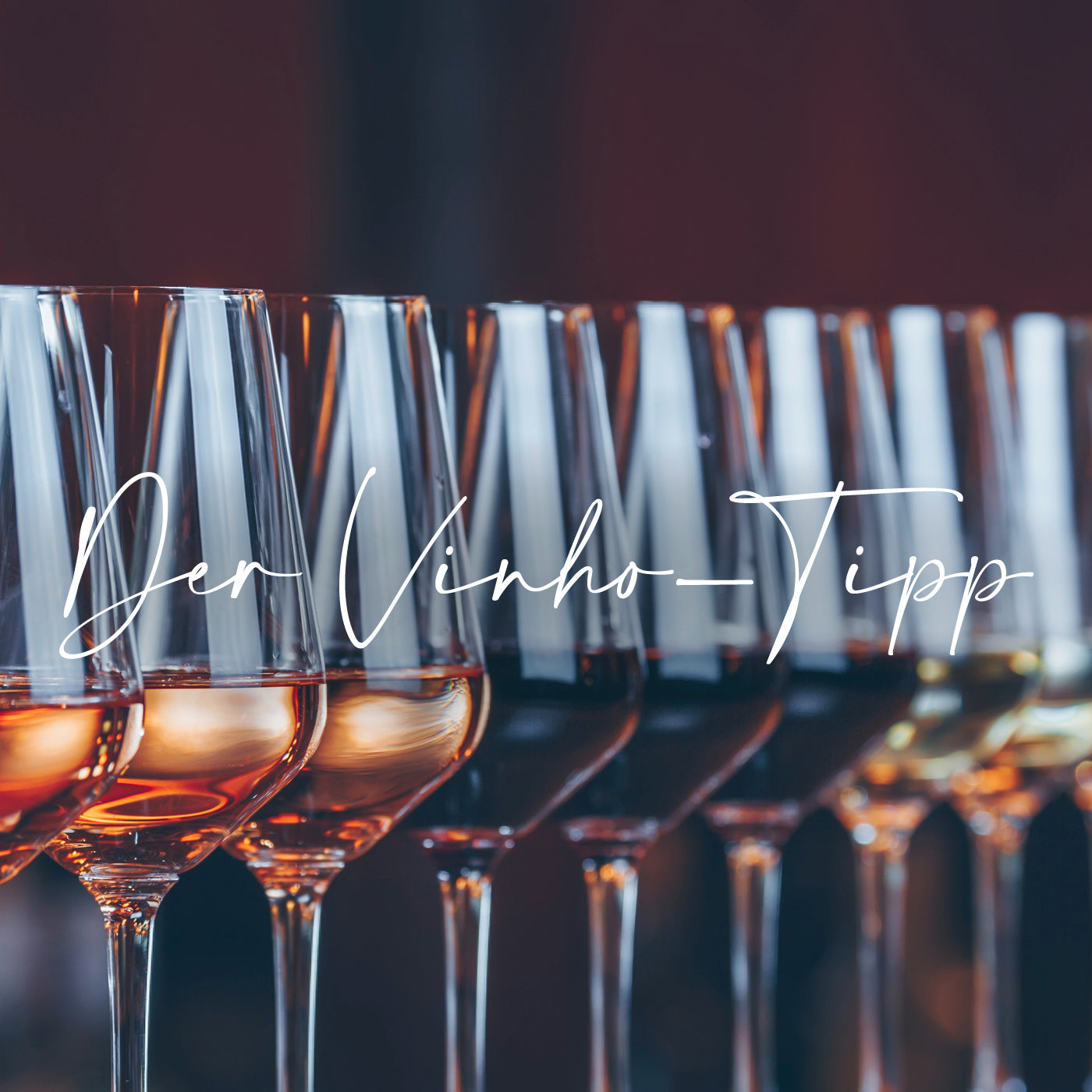 Vinho-Tipp: aktuelle Angebote und Weinsets der Vinho Bar aus Wuppertal. Bild mit mehren gefüllten Weingläsern, die von Händen gehalten werden.